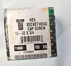 10-32 X 3/4" Socket Head Cap Screw , Box Of 100 - Picture 1 of 1