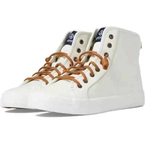 NEW Sperry Womens Sea Cycled Crest High Top Sneakers Shoes 6.5 White MSRP $80 - Picture 1 of 5