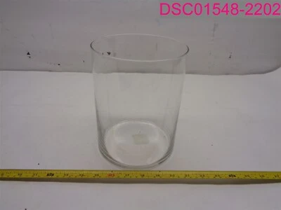 Juego de 2; Jarrón de vidrio Libbey 8" de alto #2555. Jarrones de cilindro ancho transparente Foto 1 de 4