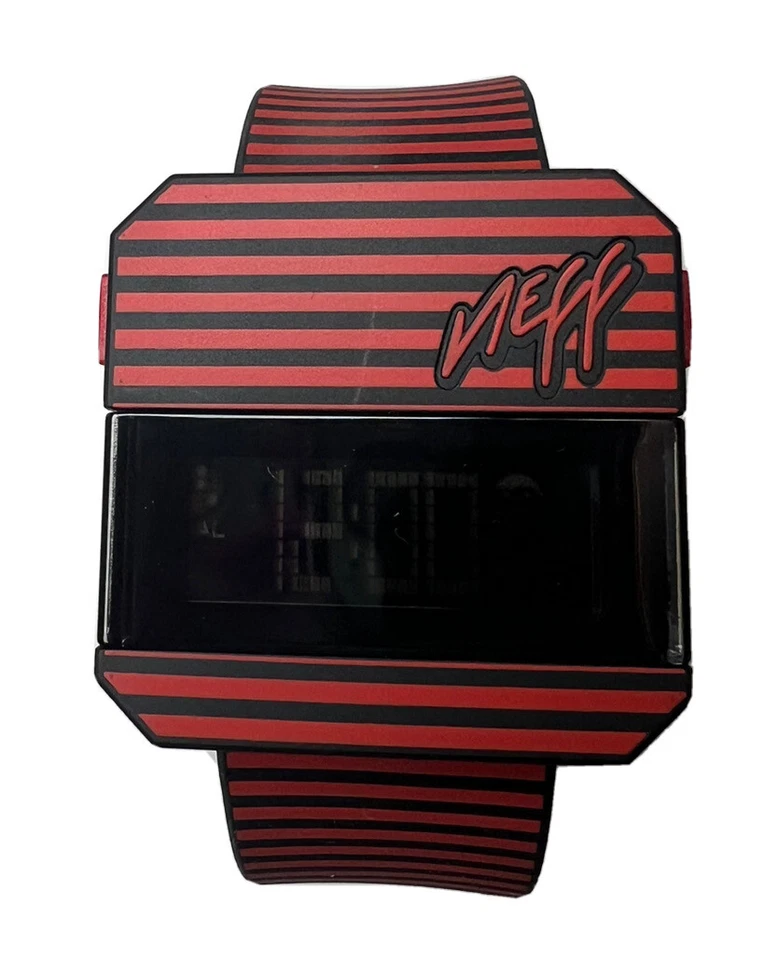 NEW NEFF DIGI NF0203 RED STRIPE SILICONE UNISEX WRISTWATCH WATCH RARE BRAND NEW - Image 1 of 4
