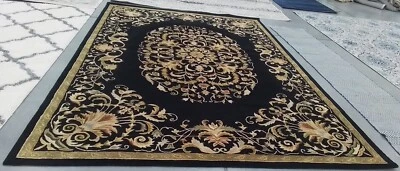 BLACK 9'-6" x 13'-6" Hole in Rug, Reduced Price 1172763500 HG640B-10 - Image 1 of 4