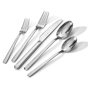 KINGSTONE Forged 20-Piece Silverware Set, 18/10 Stainless Steel Flatware Uten... - Picture 1 of 7