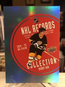 2021-22 UD NHL Records Collection Bobby Orr RARE Platinum HOF SSP #'d 50/50 !! - Picture 1 of 4