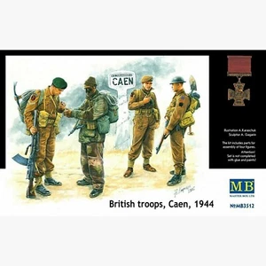 Kit de figuras de plástico MASTER BOX MB3512 escala 1:35 tropas británicas, Caen, 1944 - Imagen 1 de 9