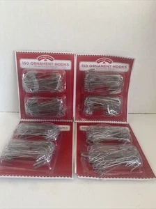 600 Christmas steel Ornament Hooks Tree Hangers Metal Wire silver large Lot Of 4 - Picture 1 of 3
