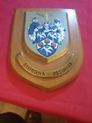 Old Raf Royal Air Force Officers College Cranwell 1950s  Crest Oak Shield Plaque