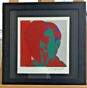 Andy Warhol "Self Portrait" handsignierter Druck 1986 COA gerahmt - Bild 1 von 3