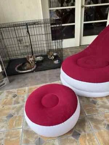 Inflatable Lounge Chair Red - Picture 1 of 3
