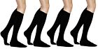 Compression Socks Calf Foot Knee Pain Relief Support Stockings Black S/M 4 Pair