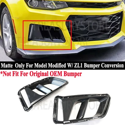 For Chevy Camaro 19-23 Modified with ZL1 Bumper Conversion Front Fog Light Cover - Image 1 of 4