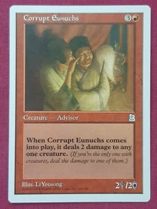 Magic The Gathering PORTAL THREE KINGDOMS CORRUPT EUNUCHS red card MTG - Picture 1 of 2