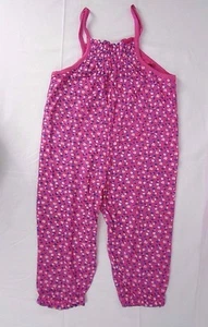 Moby Goby Girl's Simple Life Jumpsuit Pink & Blue Floral Extra Small #163A 10335 - Picture 1 of 2