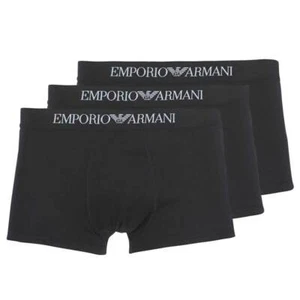Emporio Armani Cotton Trunk 3-Pack 111610 CC722 Black - Picture 1 of 5