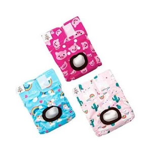 Reusable Dog Diapers Female Small Medium Large 3 Pack Unicorn&pig&sheep XL - Picture 1 of 7