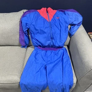 Woman’s Vintage Tracksuit Spaulding Blue Purple Pink - Picture 1 of 5