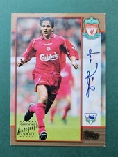 TOPPS PREMIER GOLD 2002 JARI LITMANEN LIVERPOOL RARE AUTOGRAPH CARD EXCELLENT