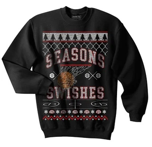 Seasons Swishes Ugly Christmas Sweater, Baloncesto, aros, Swish, Deportes - Imagen 1 de 4