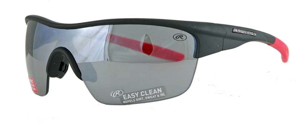 Gafas de sol Rawlings 18 marco negro con puntas rojas/lente de humo (nuevas) Foto 1 de 3