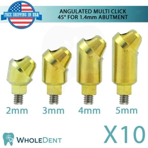 10X Angulated Multi Unit 45° 1.4mm Abutment Attachment Internal Hex 2.42mm - Picture 1 of 4