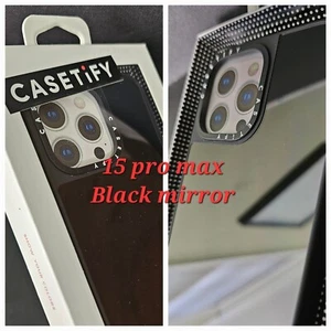 CASEiFY Spiegel Case mit MagSafe für Apple iPhone 15 Pro Max Schwarz mit Bumper - Bild 1 von 3