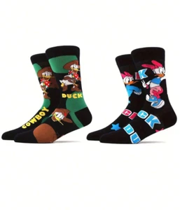 Mens Duck Tales Donald Daisy Movie Cartoon Comic Novelty Character Socks (1519) - Picture 1 of 5
