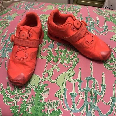 Inov-8 Rojo BOA Fastlift 370 Mujer 8, ROSA Crossfit DeadLifter Zapatos de Gimnasio Foto 1 de 4