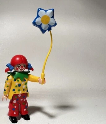 Playmobil 5597  Figur Serie 8: Clown-Mädchen Zöpfe Luftballon Pippi Langstrumpf - Bild 1 von 2