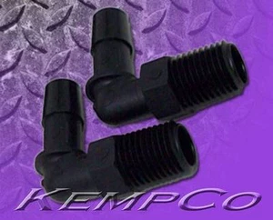 Plastic Nylon Automotive Elbow Fittings (2) 3/8" Hose Barb x 1/4" NPT Male - Picture 1 of 1