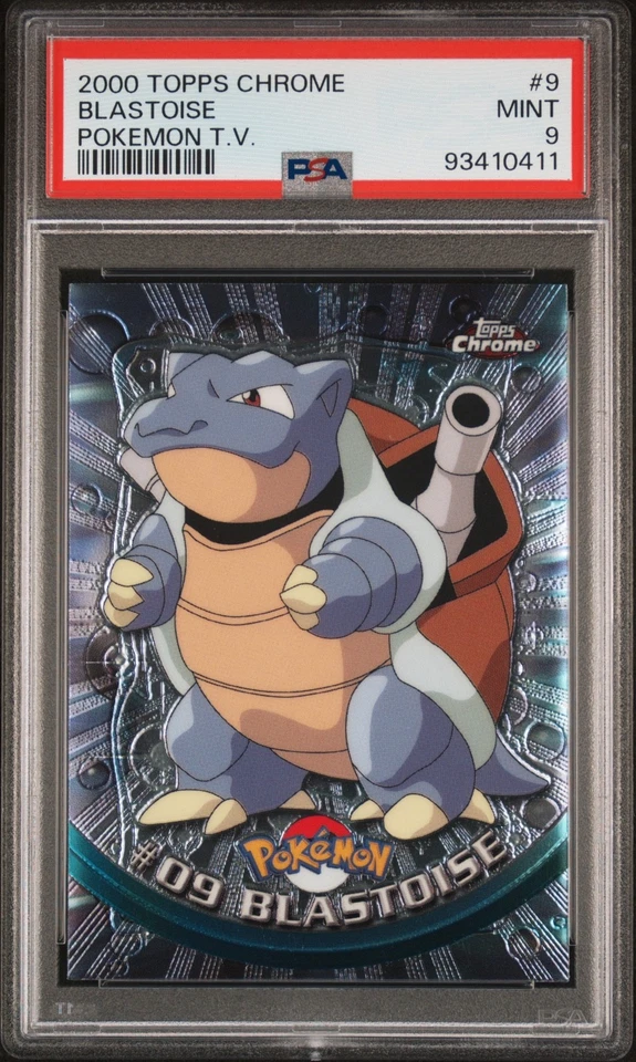 Pokémon Blastoise Topps Chrome 2000 PSA Mint 9 - Image 1 of 2