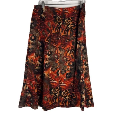Requirements Skirt Women's Large Below Knee Pull On Elastic Waist Lined - Image 1 of 4