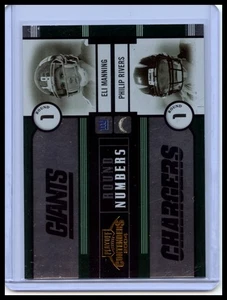 2004 Playoff #RN-1 Eli Manning / Philip Rivers Round Numbers Green #/750 - Bild 1 von 2