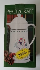 Pfaltzgraff Snow Village OGGI Thermal Coffee Pot New in Box - Picture 1 of 15