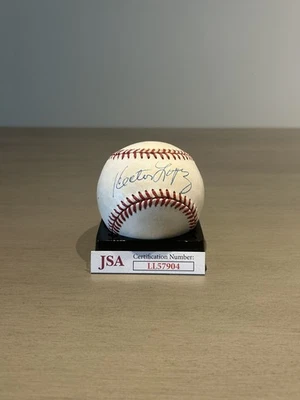 Hector Lopez Signed Baseball JSA  - Image 1 of 2