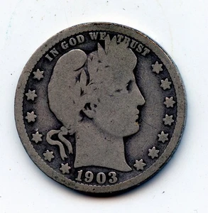 1903-s Barber quarter - Picture 1 of 2