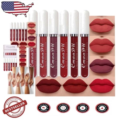 Lipstick Set 6pcs Matte Liquid Lipgloss Long Lasting Waterproof Moisturizing - Image 1 of 4