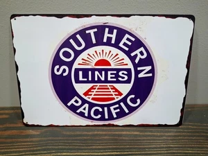 Southern Pacific Lines Eisenbahn 12 x 8 Zoll Blechschild - Bild 1 von 5