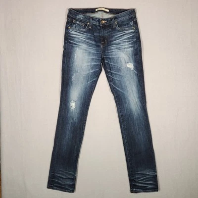 Pantalones de mezclilla Big Star para mujer 27 largos azules Maddie rectos elásticos desgastados Foto 1 de 4