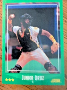 JUNIOR ORTIZ Pittsburgh Pirates 1988 Score Baseball Card #404 Mint - Picture 1 of 2