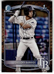 2025 Bowman - Chrome Prospects Gregory Barrios #BCP-7 Rifrattore Rettiliano (RC) - Foto 1 di 2