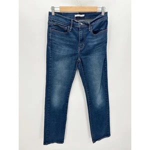 Levis Medium Wash Slimming Straight Jeans Baumwollmischung Stretch Mid Rise Damen 30 - Bild 1 von 9