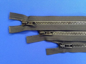 ZIP CLOSED ENDED YKK BLACK 13CM 5" 5 WEIGHT  PLASTIC TEETH CHUNKY HEAVY DUTY UK