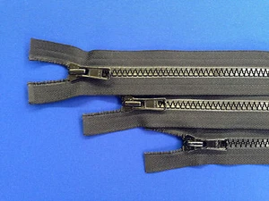 REISSVERSCHLUSS GESCHLOSSENES ENDE YKK SCHWARZ 13CM 5" 5 GEWICHT KUNSTSTOFF ZÄHNE KLOBIG SCHWERLAST UK - Bild 1 von 11