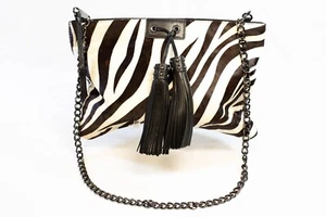 Bagdley Mischka ZEBRA PRINT Calf Hair Purse (GIB) - Picture 1 of 14
