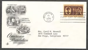 US. 1458. 8c. Wigmaker, Colonial Craftsman, American 200th ANNIV.. Art Craft FDC - Bild 1 von 1