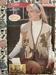 Butterick Sewing Pattern 5289 Misses Cat Vests Size S-XL (8-22) FF UNCUT - Picture 1 of 2