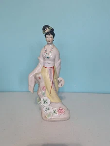 vintage asian giesha lady figurine 11 1/2 " - Picture 1 of 11