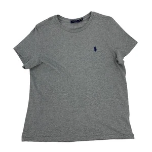 Ralph Lauren Polo T Shirt Youth Boy XL Extra Large Gray Short Sleeve 100% Cotton - Picture 1 of 8