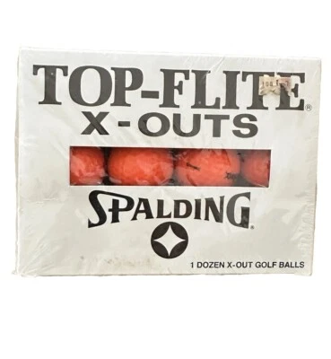 Bolas de golfe TOP-FLITE X-OUTS. Doze, laranja, vintage. Embalagem original. - Imagem 1 de 2