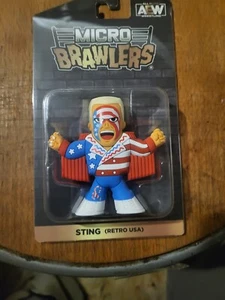Sting Retro Usa Micro Brawler Brand New In Package Pro Wrestling Tees - Picture 1 of 2