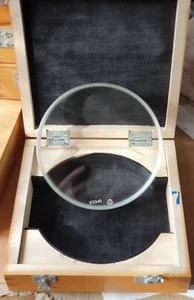 Optical Flat Parallel - Bottom 120mm in a wooden box . - Picture 1 of 3